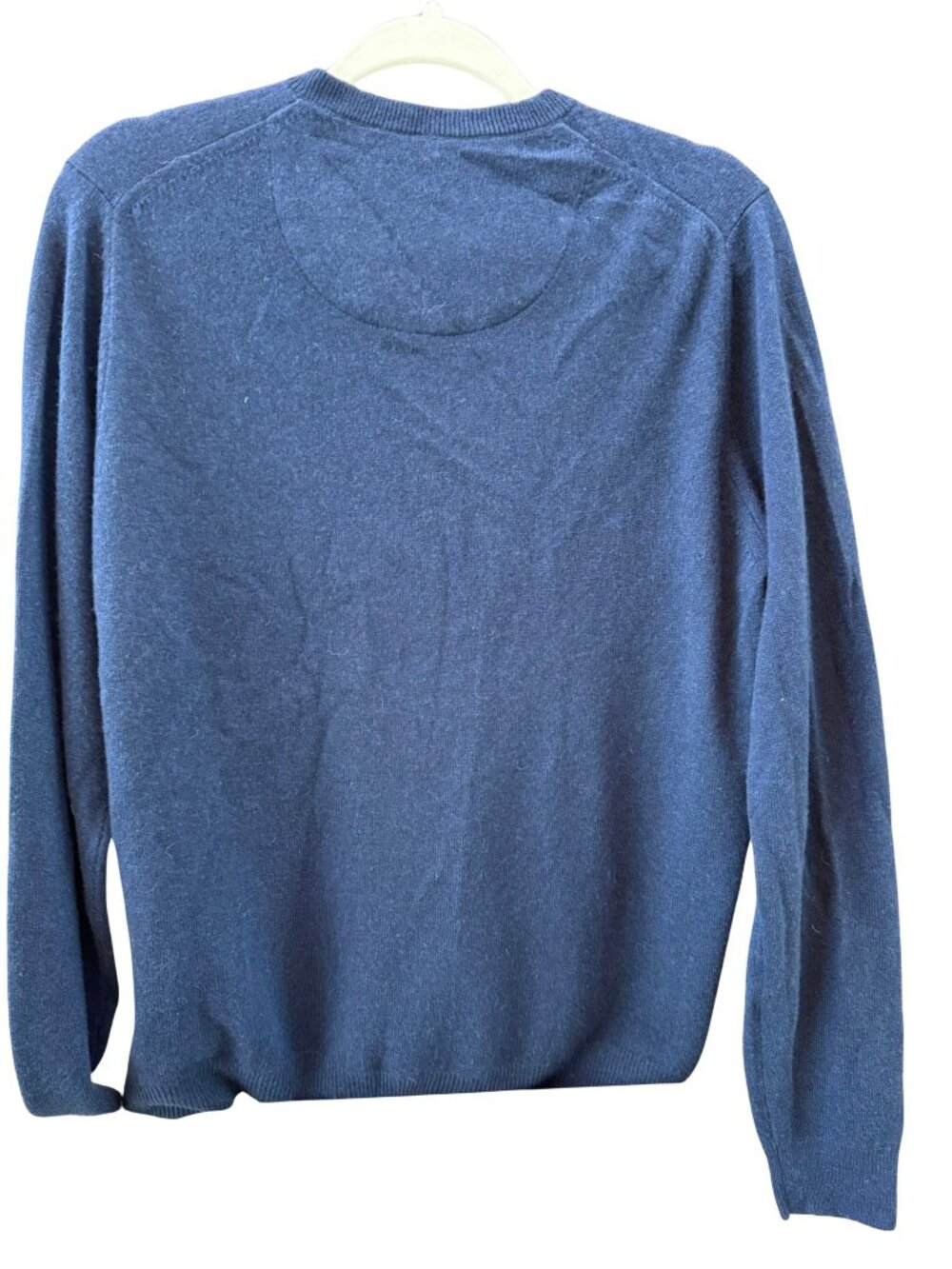 Nordstrom Men's Shop 100% Cashmere V-Neck Sweater Navy M - Picture 2 of 4